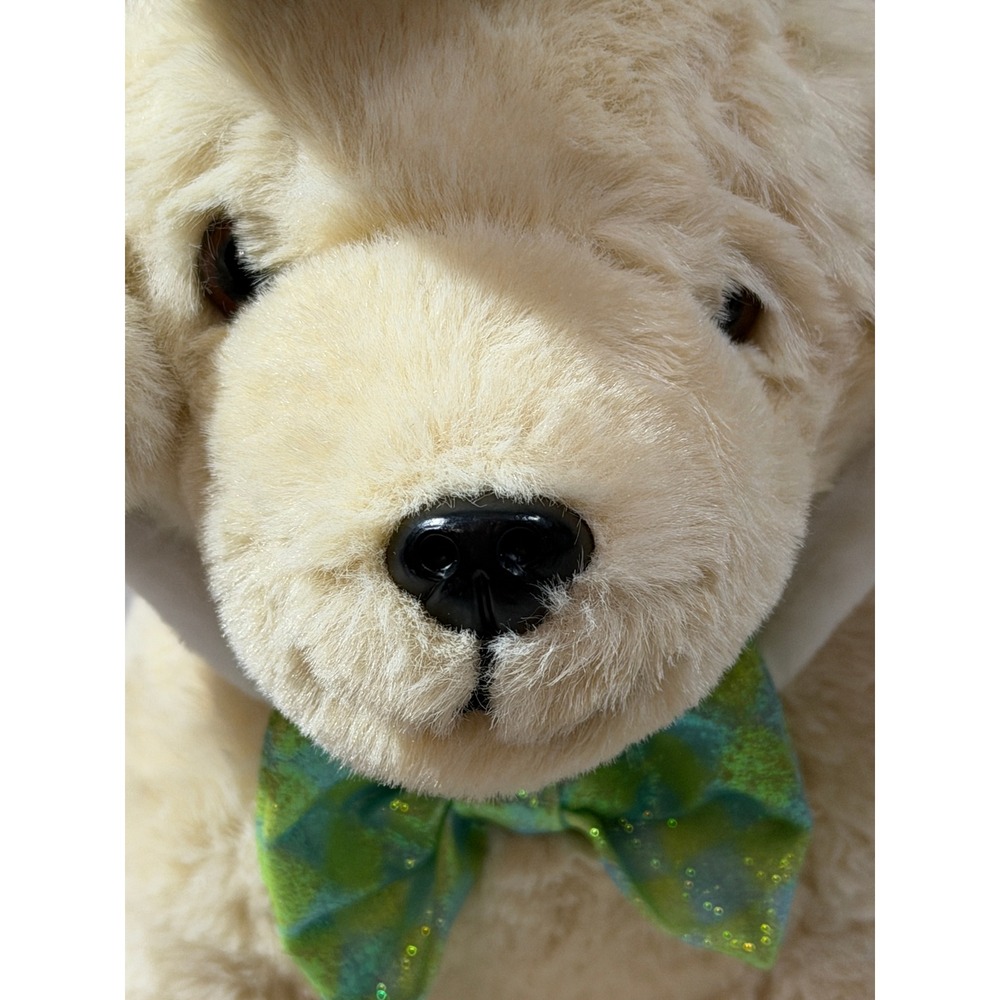 FAO Schwarz "Cheers 4 Ears" Yellow Lab Puppy Dog Plush Bunny Ears and Bowtie - Picture 16 of 16